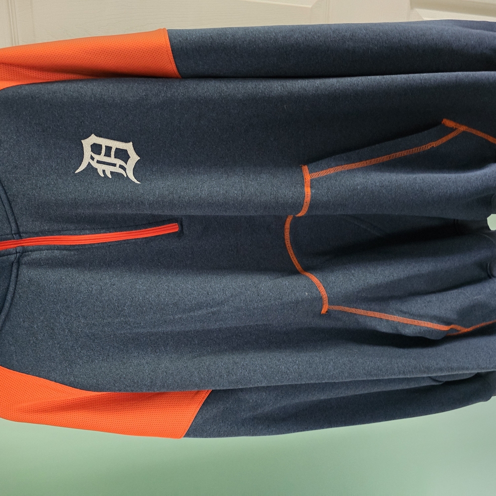 Detroit Tigers Navy and Orange Hoodie